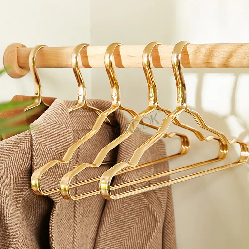 Hanger 10 stks Aluminium Kleerhangers Antislip Drogen Garderobe Space Saver Kleding Opbergrek Kleding Paard 220810