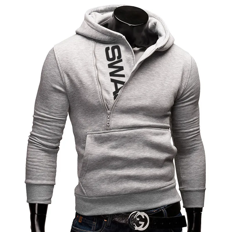 IceLion Felpe con cerniera laterale Felpa in cotone da uomo Primavera Stampa lettera Abbigliamento sportivo Pullover sottile Tuta Hip Hop Streetwear 220325