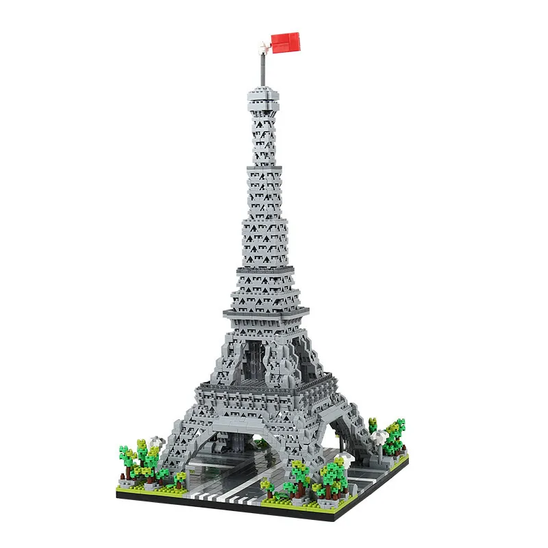 World Architecture Model Bloków budulcowych Paris Eiffel Tower Diamond Micro Construct