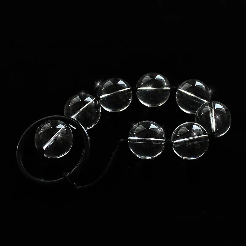 8 boules anales verre bout à bout bouchon vaginal jouets sexy pour femme hommes anneau érotique poche perle gode adulte boutique