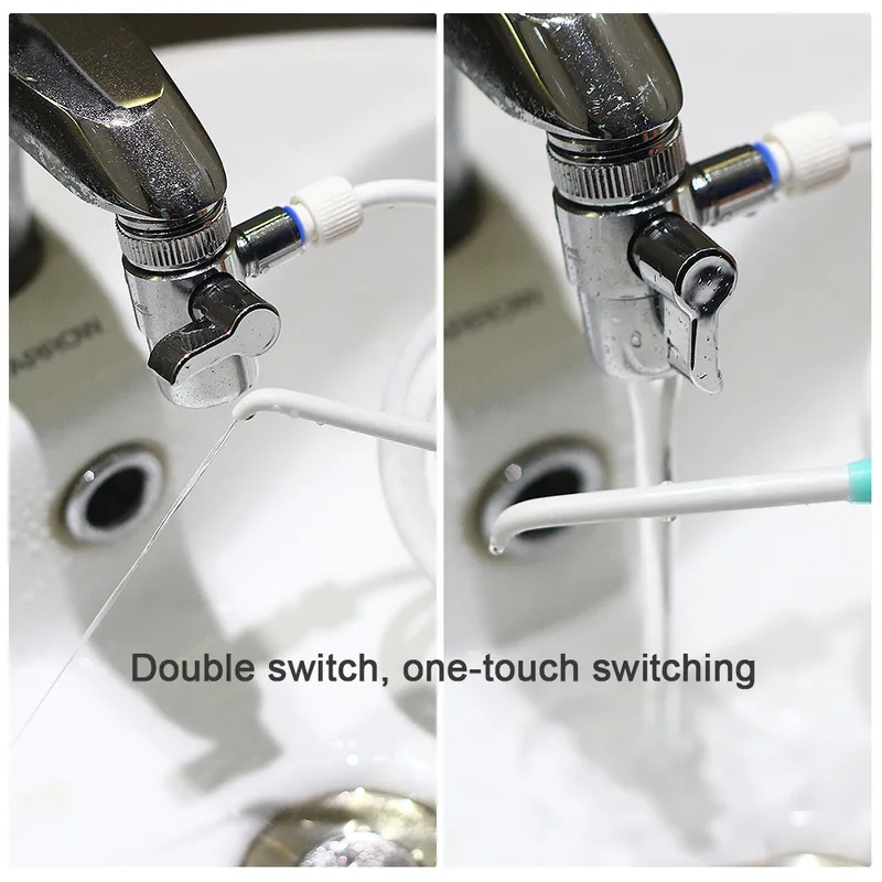 Dental SPA Faucet Tap Oral Irrigator Water Dental Flosser Toothbrush Irrigation Teeth Cleaning Switch Jet Family Water Floss 220607