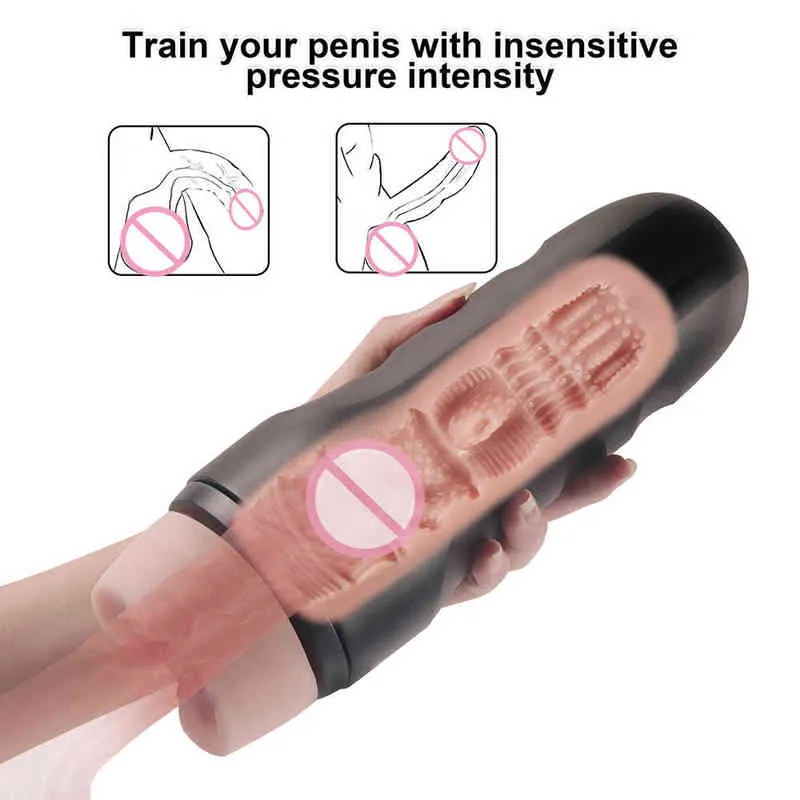 NXY Masturbators SexBig Size Male Masturbator 9.6inch 3d Realistic Vagina Pocket Pussy for Penis Stimulation Silicone Masturbators Sex Toys Men 220427