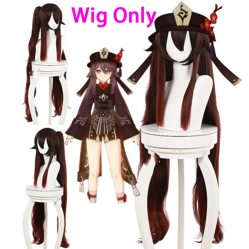 Genshin Impact Hutao Cosplay Costume Uniform Wig Cosplay Anime Game Hu Tao Chinese Style Halloween Costumes For Women 220812