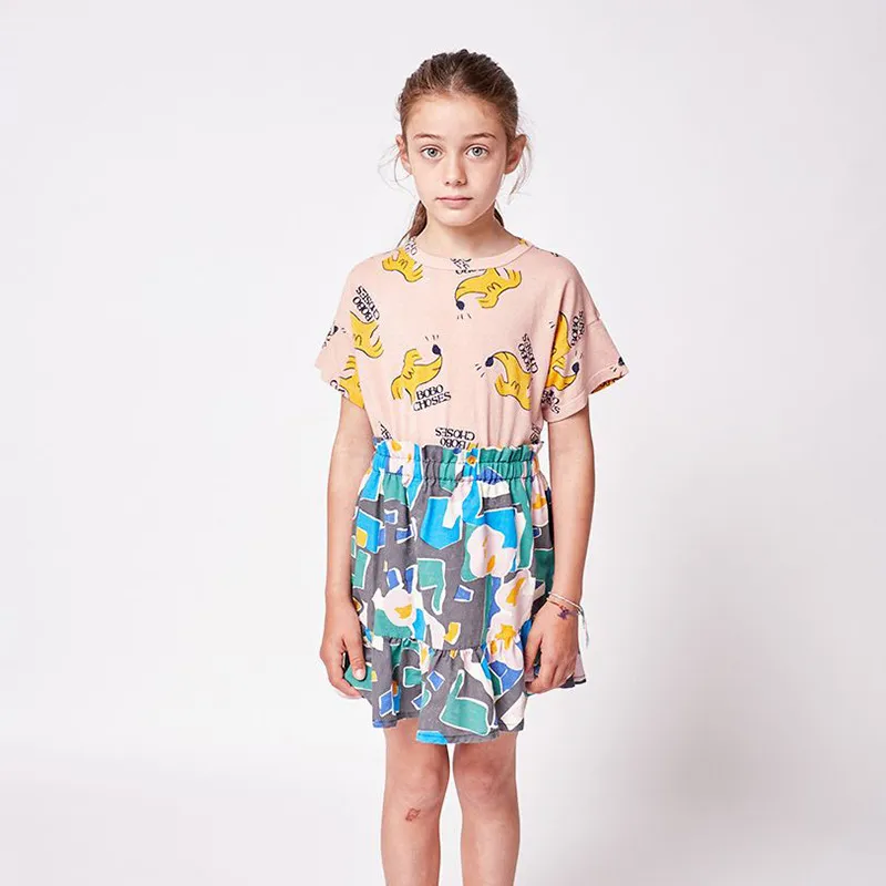 夏のBCブランドボボTシャツ男の子の女の子ドレス子供用服の子供キュートプリントティー幼児ショートパンツTシャツ220507