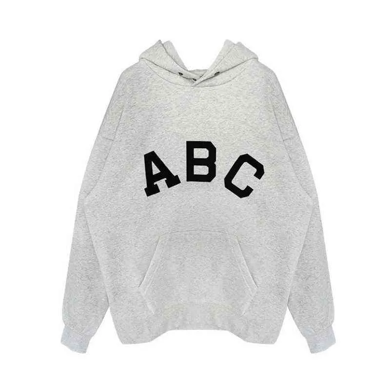 CiciVini Pull À Capuche ABC Lettre Polaire Chaud Femme Hoodies Lâche Ins Mode Automne Sweat Casual Vêtements Taille S-XL T220726