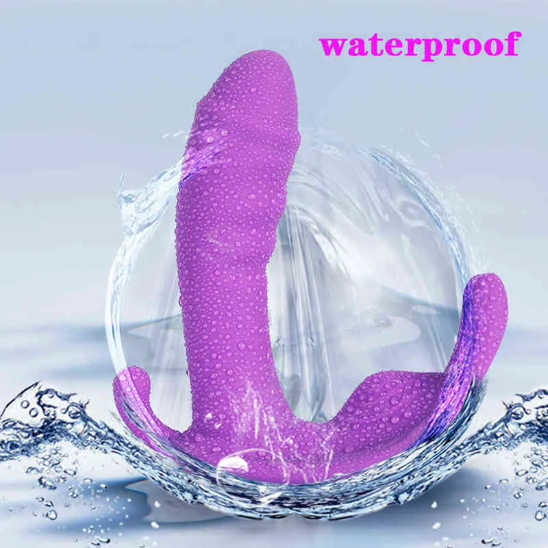 NXY Vibrators DeepSpot Women's Wearable Butterfly Simulation Panties Dildo Wireless Remote Control Vibrator 0411