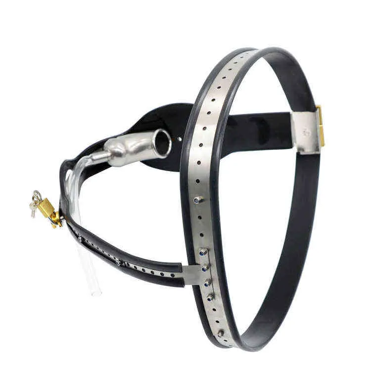 NXY Chastity Device Prisoner Bird Men's Belt T shaped Pants Steel Hoop Lock Stainless A182 0416