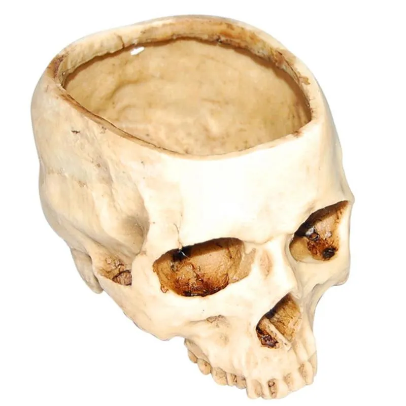 Смоловые ремесла для обучения зубам человеческого скелета Модель Хэллоуин домашний офис цветочный плантатор