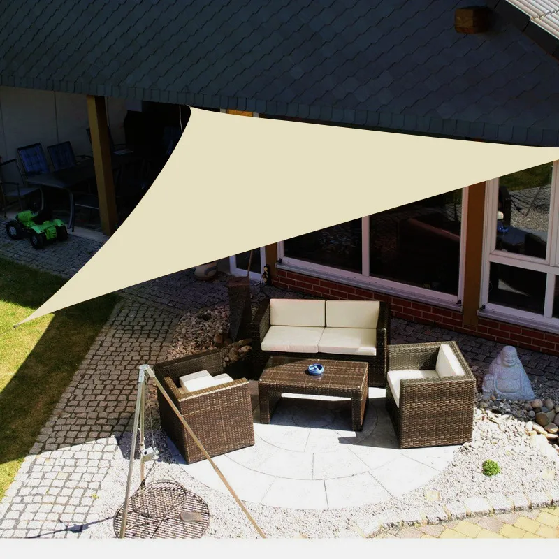 Ao ar livre à prova d'água de sol sombra solar vela camping praia piscina piscina pátio de dossel triangle shade vela sol abrigo jardim linging 220606