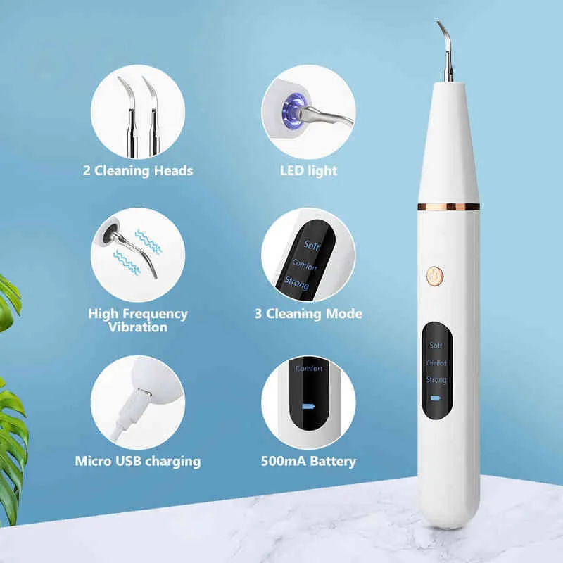 Зубная щетка NXY Ultra Dental Cleaner Зубной камень Скейлер Электрический средство для удаления зубного камня с зубов Очиститель пятен Отбеливание зубов 04095804380