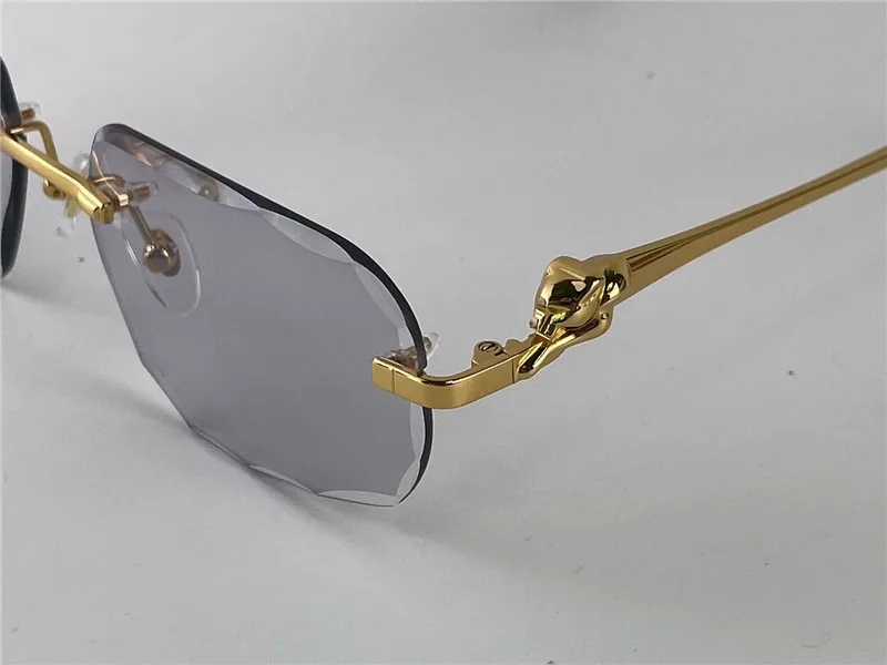 Pochromic Sun Glassses lens colors changed in sunshine from crystal clear to dark diamond design rimless metal frame outdoor 02224l