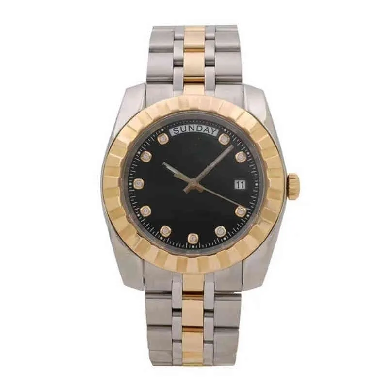 Huiya06 Mens Classic Watch التقويم التلقائي التاريخ 41 مم سوار الفولاذ المقاوم للصدأ قسط SAPPHIRE MOVITION AUTOMATION RISEDA244G