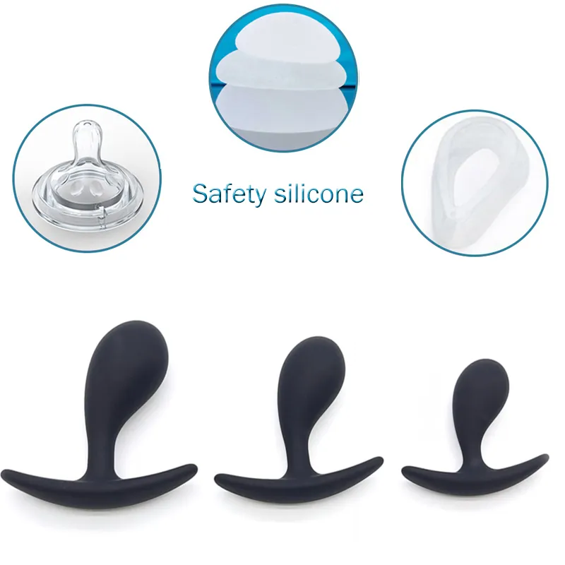 Massage Petit Silicone G Spot Butt Plug Prostate Masseur 3 Tailles Anal Sex Toys pour Débutants Hommes et Femmes Sex Shop Buttplug Jouet Érotique