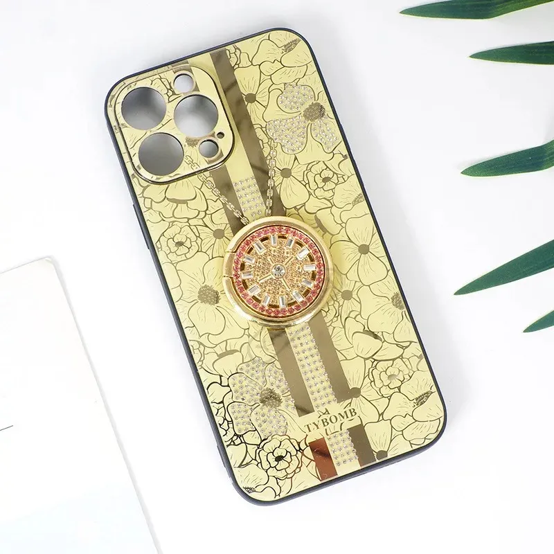 Étuis pour téléphones mobiles Couverture de diamant de fleur de soleil Étui mignon pour femme pour iphone13 13promax 12 pro max 12 11 7 8 plus matériau en silicone souple étui de support de bague de style de mode le plus récent