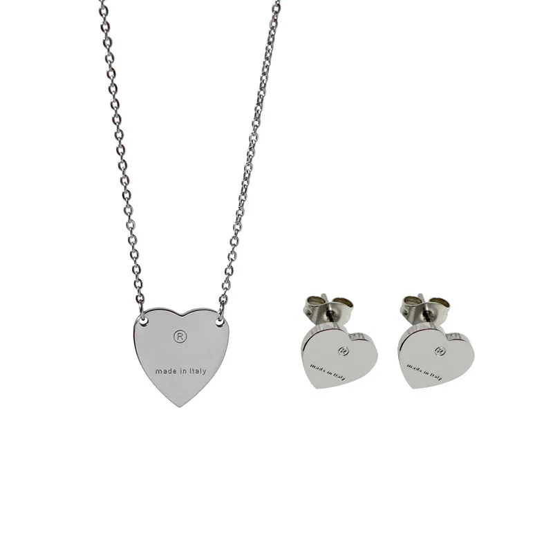 Collier de marque de luxe pour femmes, en titane et acier sculpté, lettre G, pendentif en forme de cœur, design de styliste, bijoux licou, cadeau de saint-valentin, 1879
