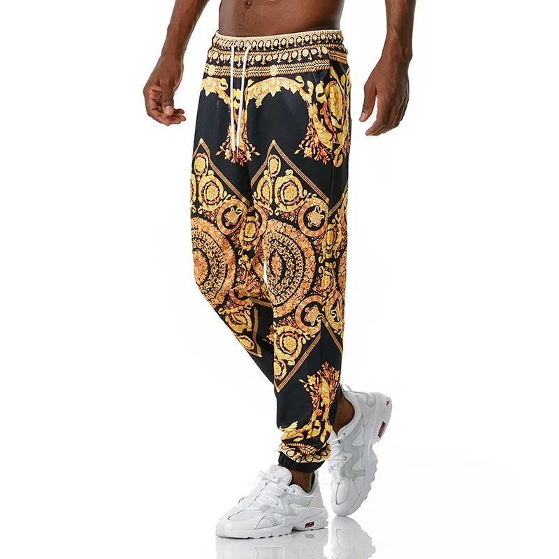 Luksusowe Royal Men Joggers Sweatpant 3D Floral Print Spodnie Jogging Spodnie Casual Hip Hop Streetwear Sports Mężczyzna XXL 220325