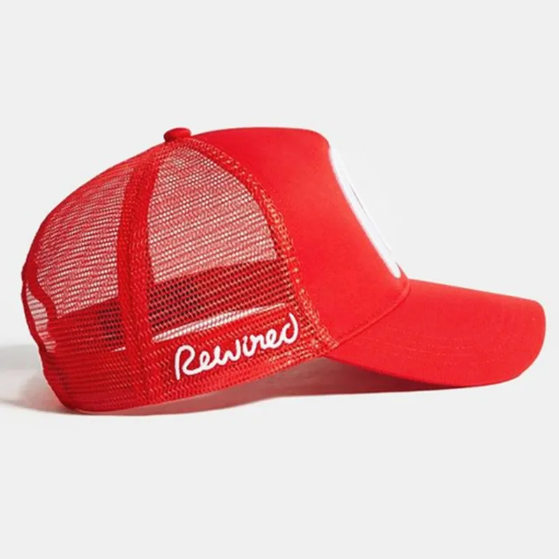 berretto da baseball ricablato Ricamato R ricamo Trucker Cap outdoor casual papà cappelli moda sport berretti cappello 2205138810571
