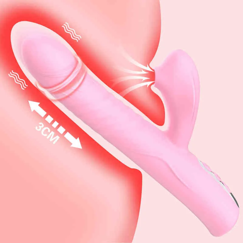 NXY Vibratori Simulazione Dildo Vibratore Telescopico Vibrazioni Pene Masturbazione femminile Strumento Clitoride Succhiare Massaggiatore Macchina del sesso Giocattoli adulti 220427