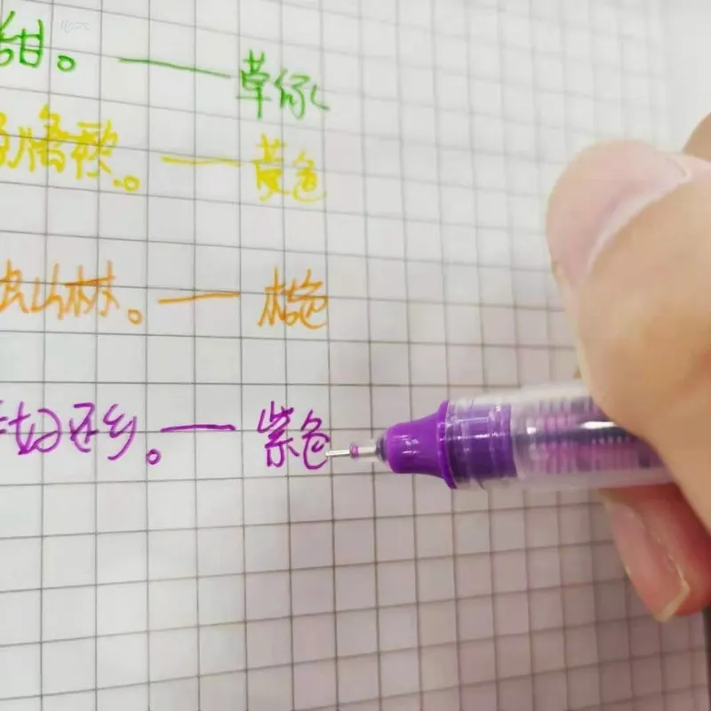 10 kleuren rechte vloeibare pen