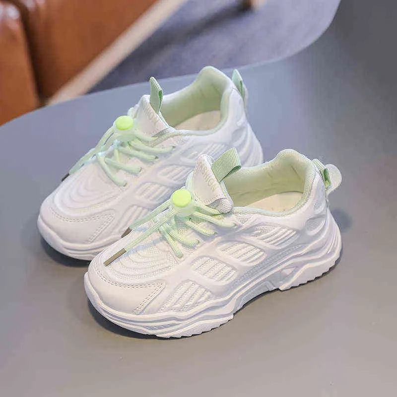 3-12 Rok 2021 Nowe wiosenne jesieni dzieci Sneakers Demals Casual Shoe Girl Boy Unisex Flats Sports Running Non-Slip Scholar Shoe G220517