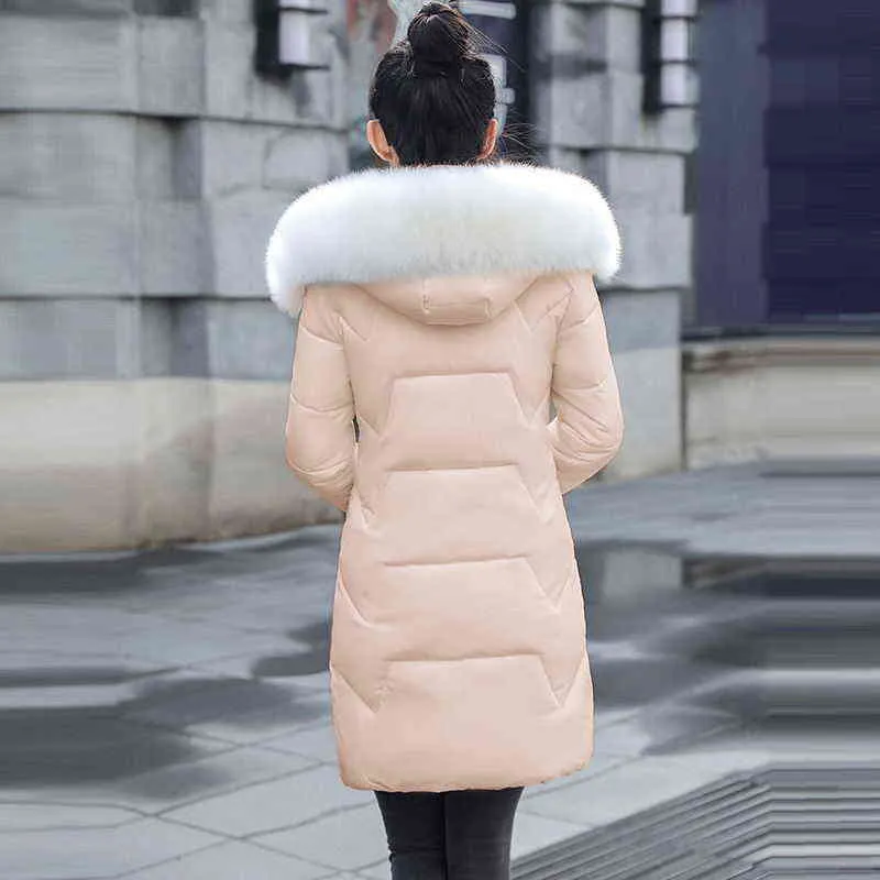 2022 nova jaqueta de inverno feminina parka com capuz para baixo algodão acolchoado parka jaqueta feminina casaco longo mulher tamanho grande 7xl fino quente outwear l220730