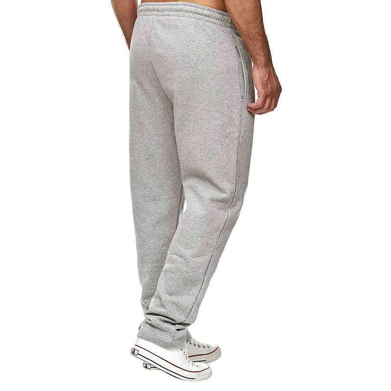 Hombres Deportes Pantalones de chándal Otoño Invierno Cálido Fleece Leggings Pantalones con cordón para correr Fitness Gimnasio Casual Hombres Ropa pantalones G220713