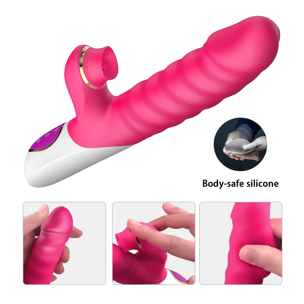 USB-Dildo, Zungensauger, Vibrator, G-Punkt-Klitoris-Stimulator, weibliche Vagina, Saugen, vibrierender Masturbator, sexy Werkzeuge für Frauenspielzeug