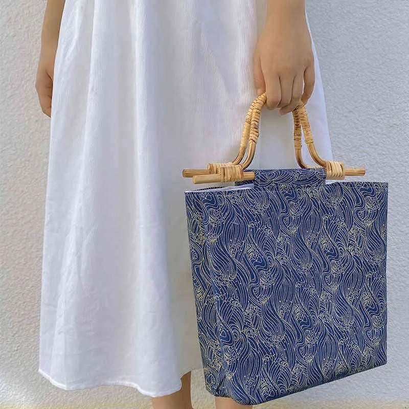 Handgjorda väska handväska kinesisk stil med cheongsam kvinnors eleganta retro hanfu handväska antik klassisk all-match handväska 220519