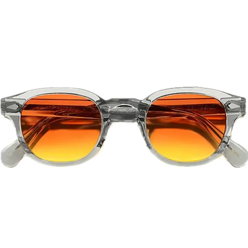 Desig Johnny Depp Kristal Gray Plank Güneş Gözlüğü UV400 Gözlük Polarize Ayna Lens Rahat Güvenlik Sürüş Occhiali Da Solfish209i