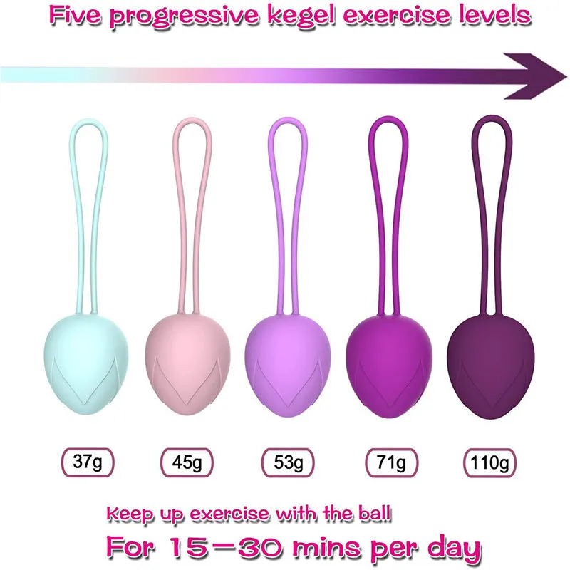 Kegel Ball Set di pesi esercizio Controllo della vescica da donna Pavimento pelvico Stretto Principiante 5 s Ben Wa sexy Shop