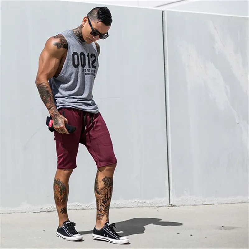 Summer Men Bodybuilding Tank Tops Gym Workout Fitness Cotton Sleeveless Shirt Running Clothlet Stringer Singlet Casual Vest 220615