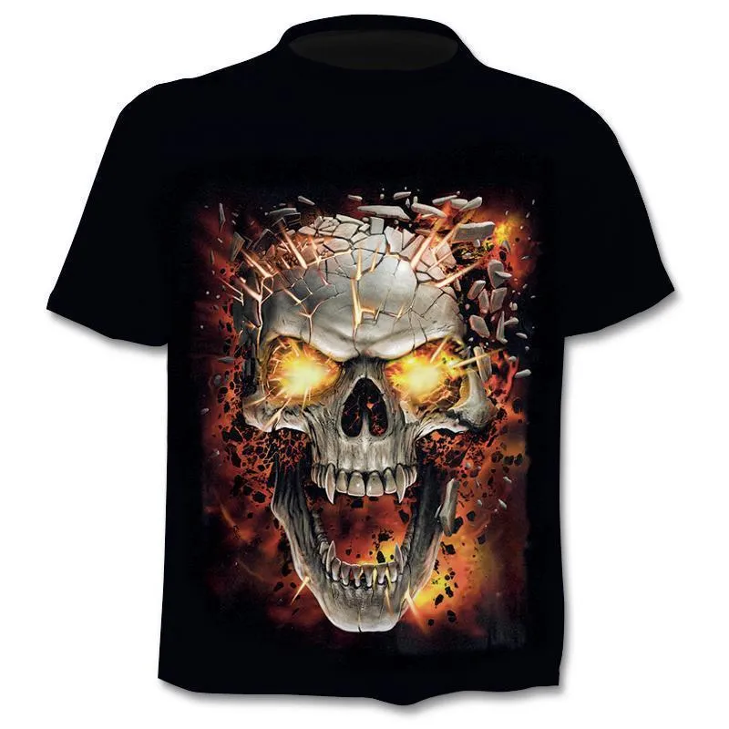 Maglietta da motociclista di marca Punk Knight s 3d Uomo Casual Vintage Hip Hop Estate ee op Homme Abbigliamento 220618