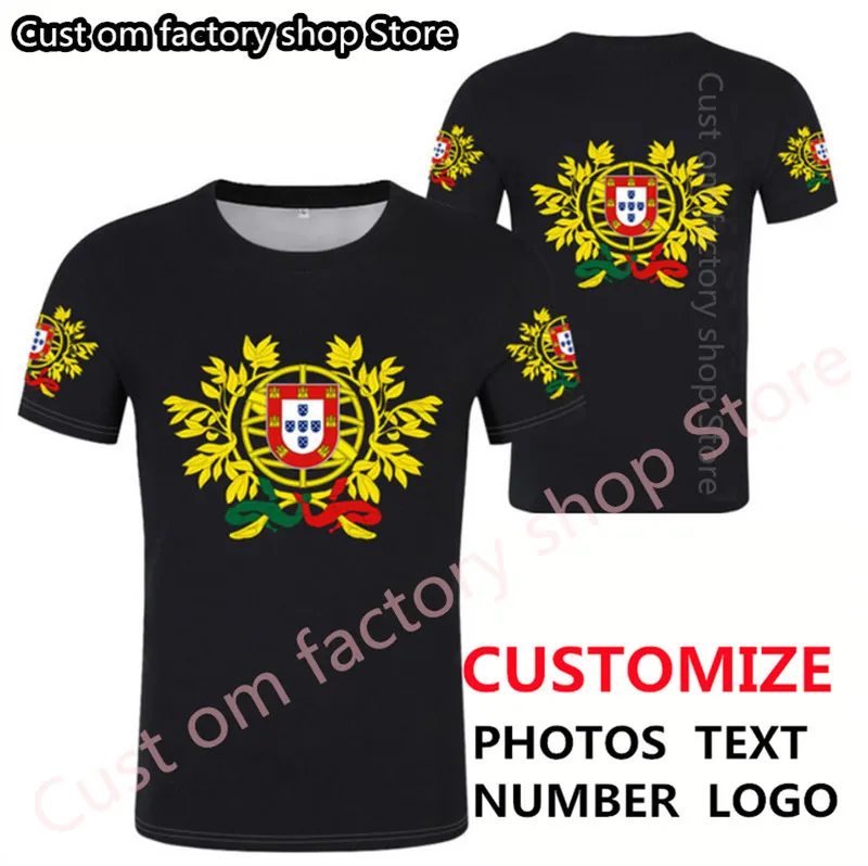 Portugalia T Shirt DIY Darmowe Numer Custom Numer Men Men Men Mash Modne HARAJUKU HIP HOP Cute Tshirt 220616