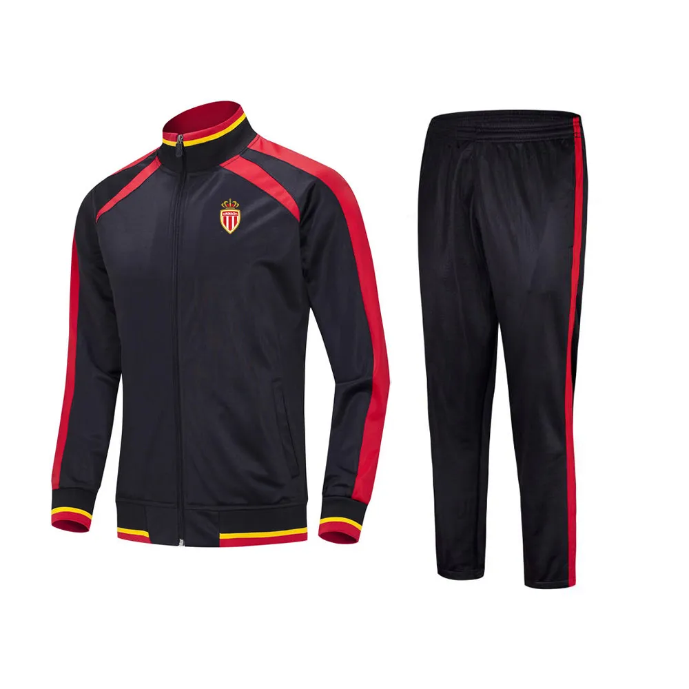 Association Sportive de Monaco Football Club Herren-Trainingsanzüge für Erwachsene, Outdoor-Jogginganzug, Jacke, Langarm, Sport, Fußball, sui3158