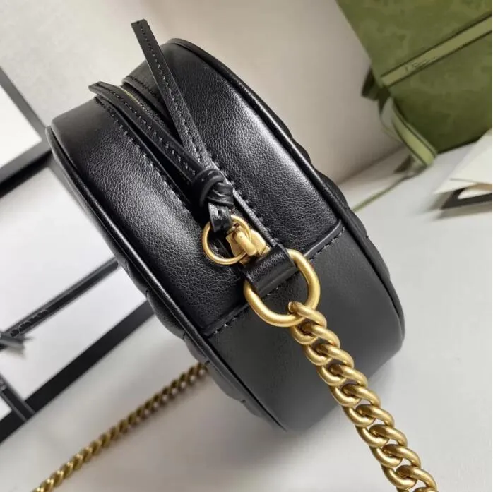 Designer Marmont bag fashion Love heart V Wave Pattern Satchel Shoulder Chain Handbags Crossbody Purse Lady Leather Classic Style Tote Bags wallets