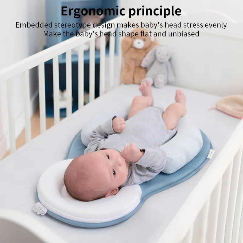 Bebek Düzeltme Antieksantrik Kafa Yastığı doğan Uyku Konumlandırma Pedi Anti Rulo Anti Düz Yastıklar Bebekler Için Bebek Yatağı 220622