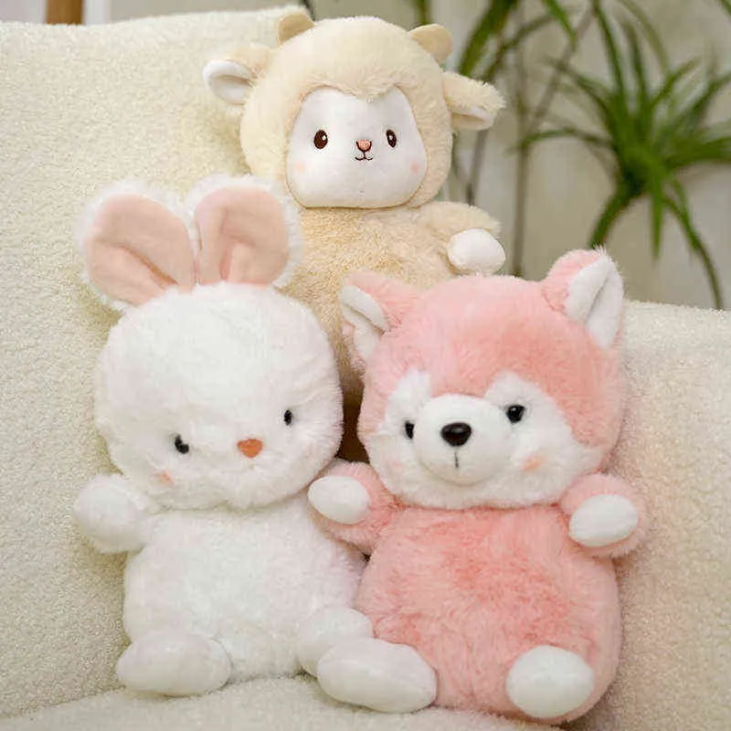 Cm schattig pluche schapen konijn vossen speelgoed mooie dieren poppen gevuld troostende kussen voor baby verjaardag sussen cadeaus j220704