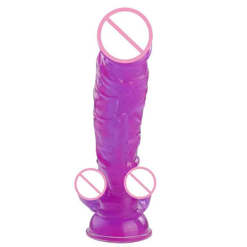 Nxy Falli Viola Cristallo Grande Succhia Pene Stud Masturbazione Femminile Modello Invertito Lala Fun Toy 0316