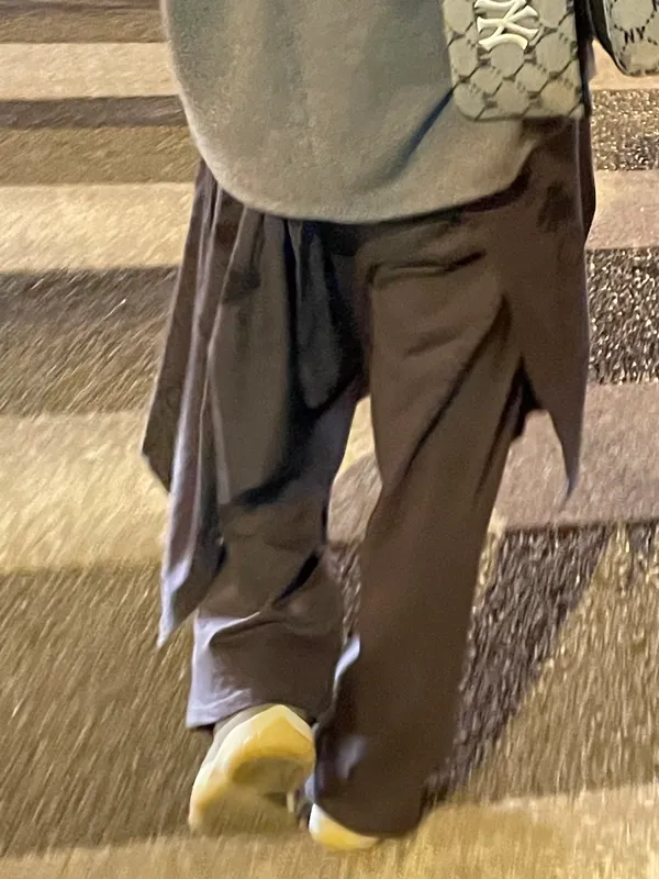 Japoński harajuku fałszywy dwuczęściowy nieregularne spodnie Kobiety spalanie spódnicy kobiet elastyczne skrzydła talii szerokie nogi S zwyczajne 220726