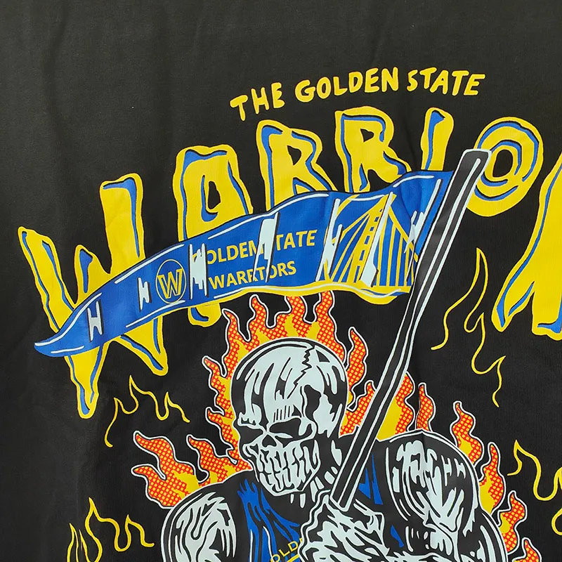 Warren T-shirt Warriors Stephen Curry tryckt tee mens lotas tee Summer Womens T-shirts Loose Tees Men Casual Shirt Black Top Tee S-XL