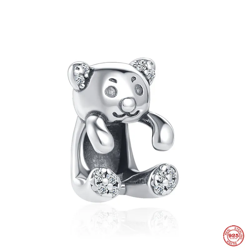 925 Silver Fit Pandora Charm 925 Bransoletka Tiger Wiewiórka Niedźwiedź wislarz nurka