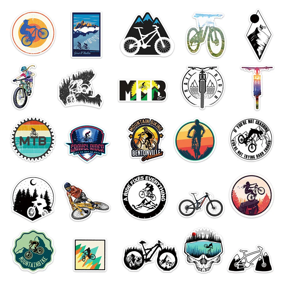 Yeni Su Geçirmez 10/30/50 adet Dağ Bisikleti MTB Graffiti Çıkartmalar Bisiklet Araba Dizüstü Kaykay Telefon Motosiklet Gitar Serin Çıkartmaları Çocuk Sticker Sticker