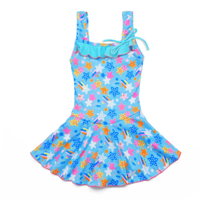 Flickor baddräkter kjol kostym tryck blommor barn badkläder prinsessor barn strandklänning baddräkter vårkläder 220426