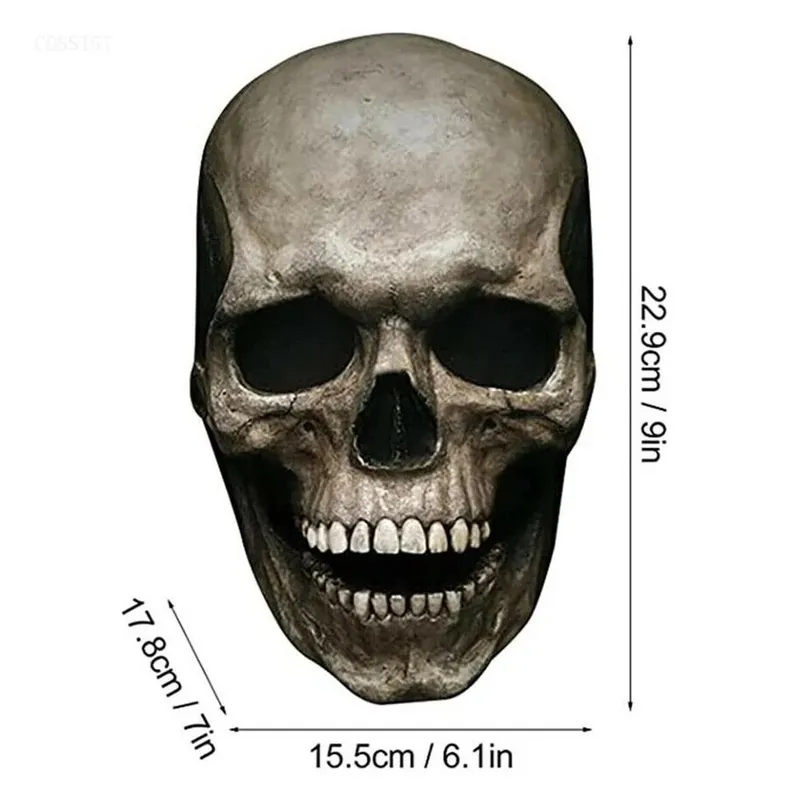 Masques de fête Tête complète Crâne Squelette Costume d'Halloween Horreur Mal Mas 220823