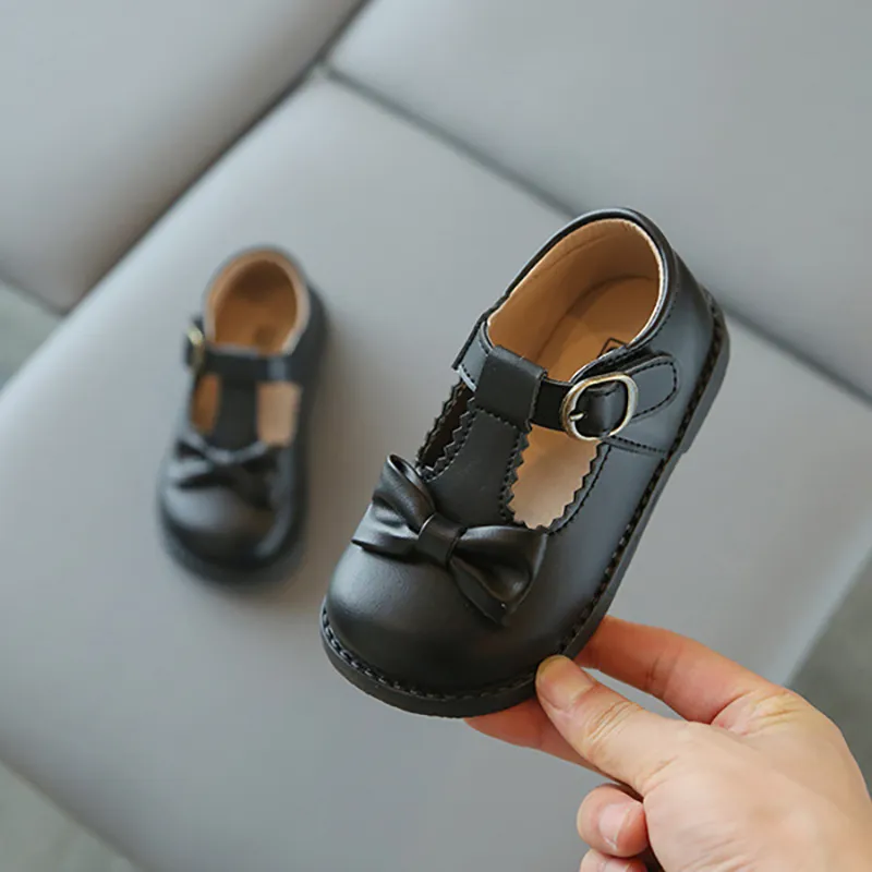 Frühling Kinder Kleinkind Baby TStrap Prinzessin Leder Kind Kleine Mädchen Mary s Weiße Kleid Schuhe 1 2 3 4 5 6 7 jahre 220705