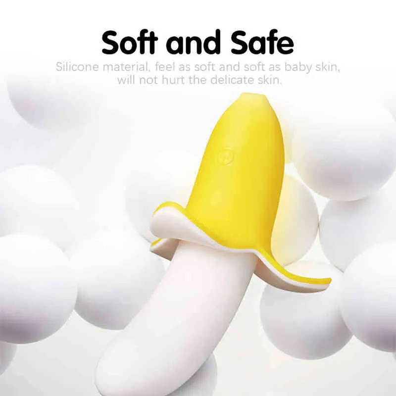 NXY Vibratoren Bananenförmiger Klitorisvibrator G-Punkt Vaginalstimulator Weicher Silikondildo Weiblicher Masturbator Niedliches Sexspielzeug für Erwachsene für Frau 220427