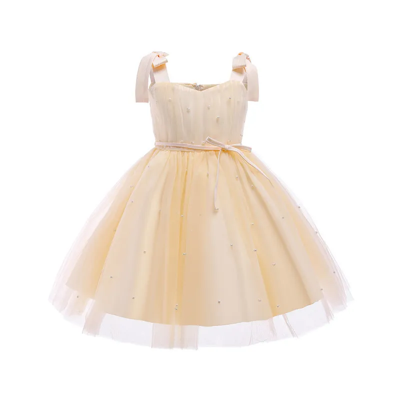 Girl's Dresses Kids Dress For Girls Strap Tulle Fluffy Princess Eleagnt Party Tutu Prom Dresses Children Wedding Evening Bowknot Gown 1-5 Years 220923