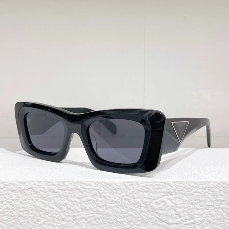 Varumärkesdesigner män solglasögon croissant stereoskopisk spricka OPR 13ZS Vintage Ladies Symbol Signature Oregelbundna fyrkantiga solglasögon 2565