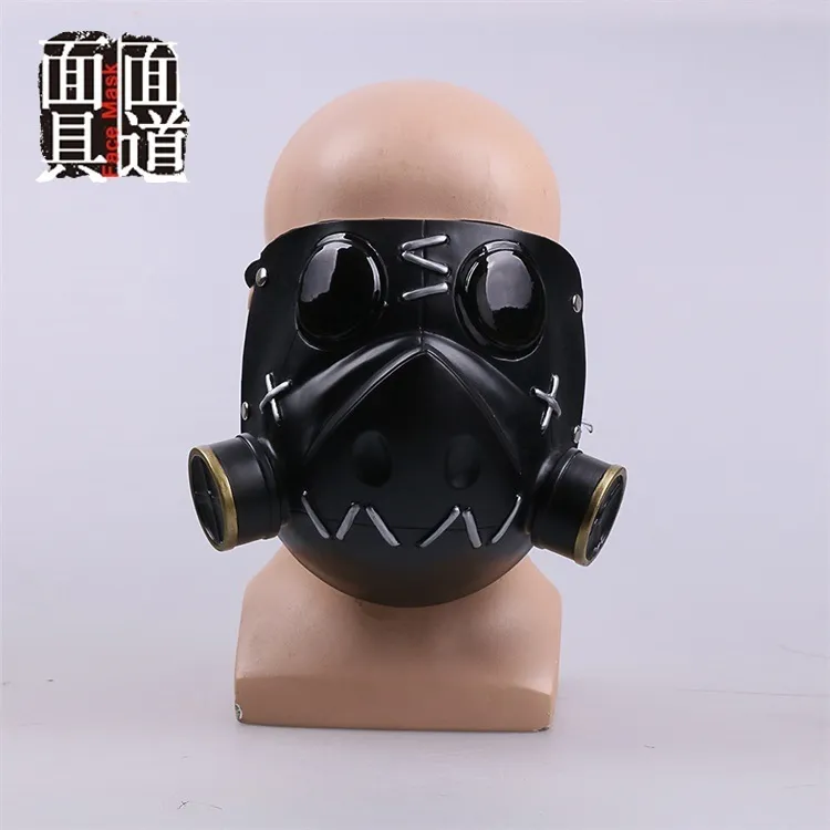 Jeu OW Roadhog Cosplay Masque Original Conçu Mako Rutledge Noir Résine Souple Masque Halloween Cosplay Costume Prop Pour Hommes T2002349