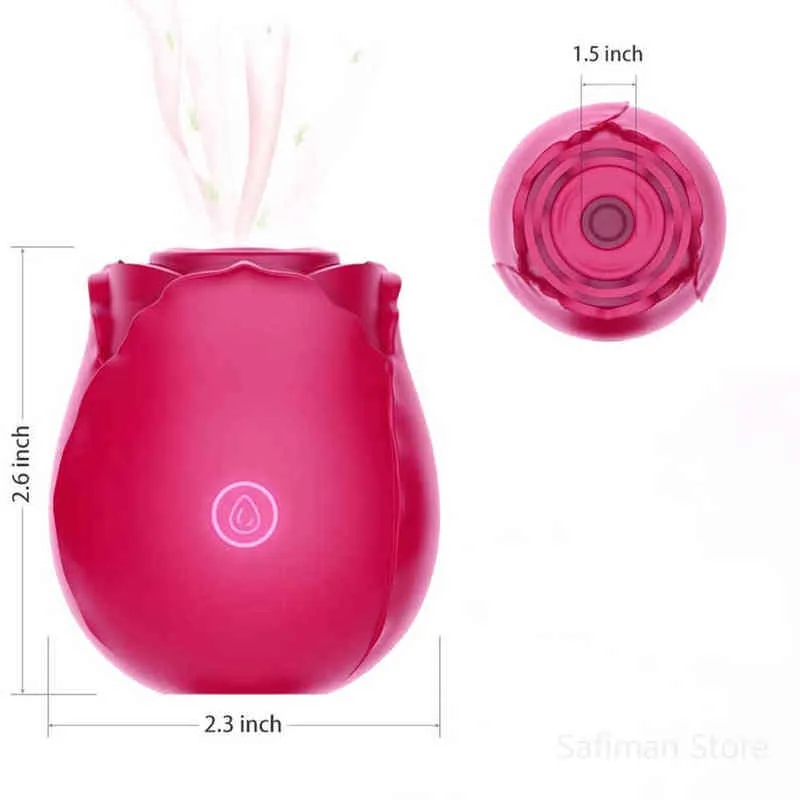 NXY Vibromasseurs New Rose Sucer Vibromasseur Vagin Vibrant Intime Nipple Sucker Lécher Oral Stimulation Du Clitoris Puissant Sex Toys Pour Femmes 0407